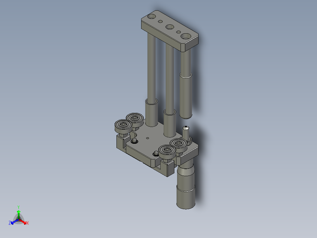 上夹料模组正等轴测图