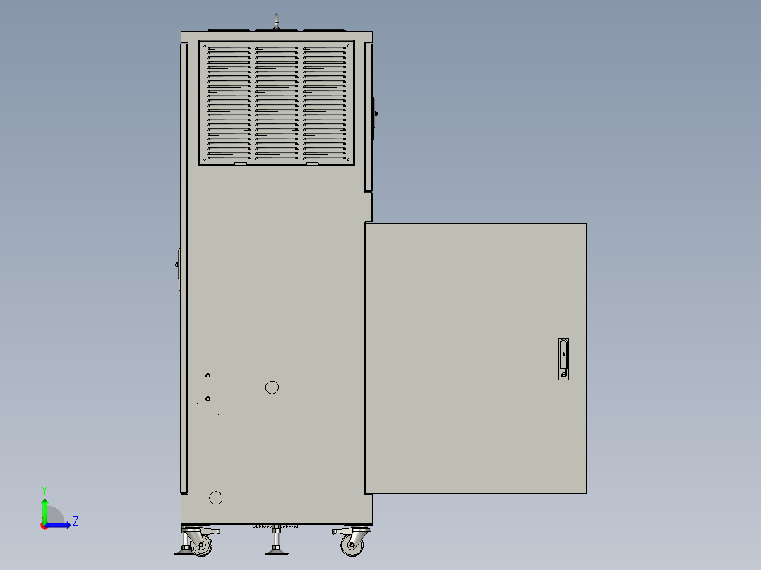 监测系统机柜总图左视图