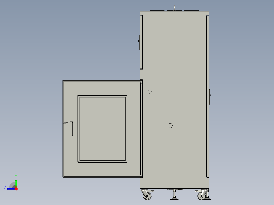 监测系统机柜总图右视图