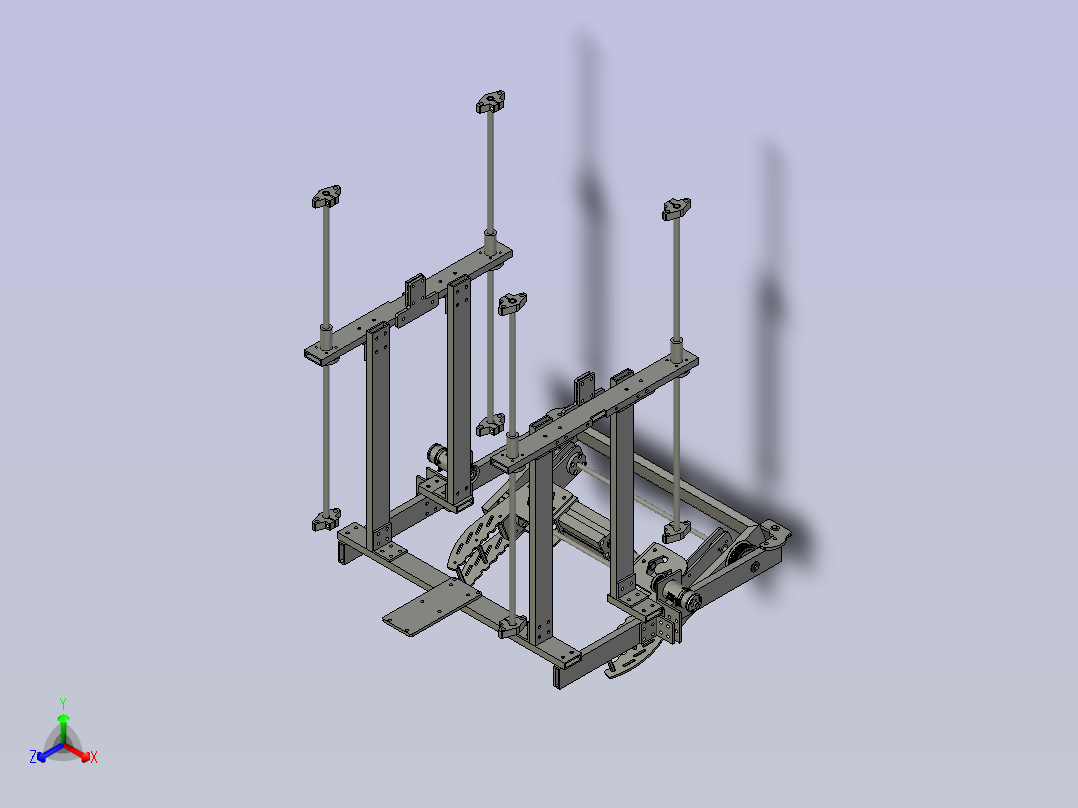爪子及抬升子装配体1-0主视图