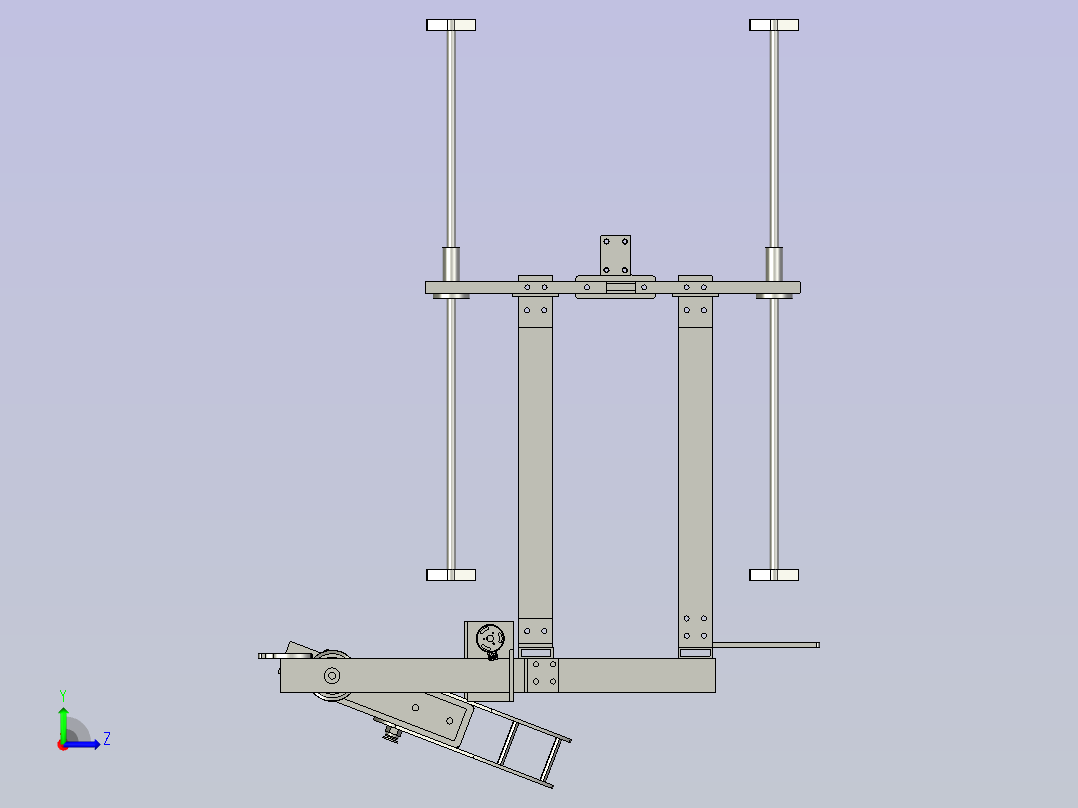 爪子及抬升子装配体1-0左视图