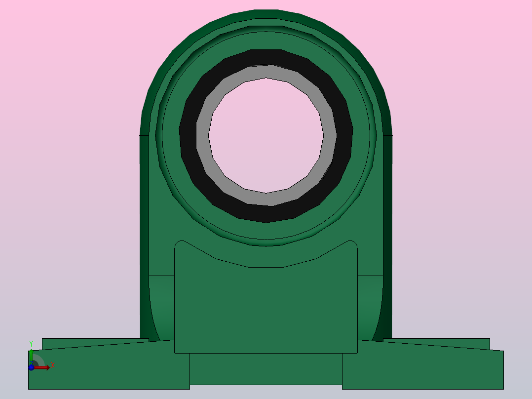 带高中心立式座顶丝外球面球轴承[UCPH型]_UCPH 210前视图