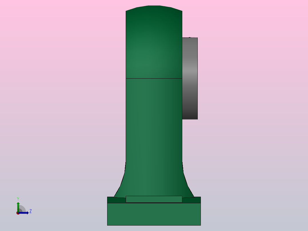 带高中心立式座顶丝外球面球轴承[UCPH型]_UCPH 210左视图