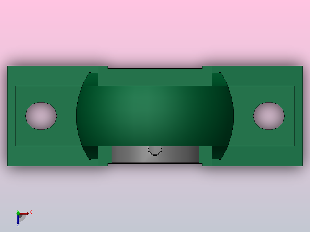 带高中心立式座顶丝外球面球轴承[UCPH型]_UCPH 210俯视图