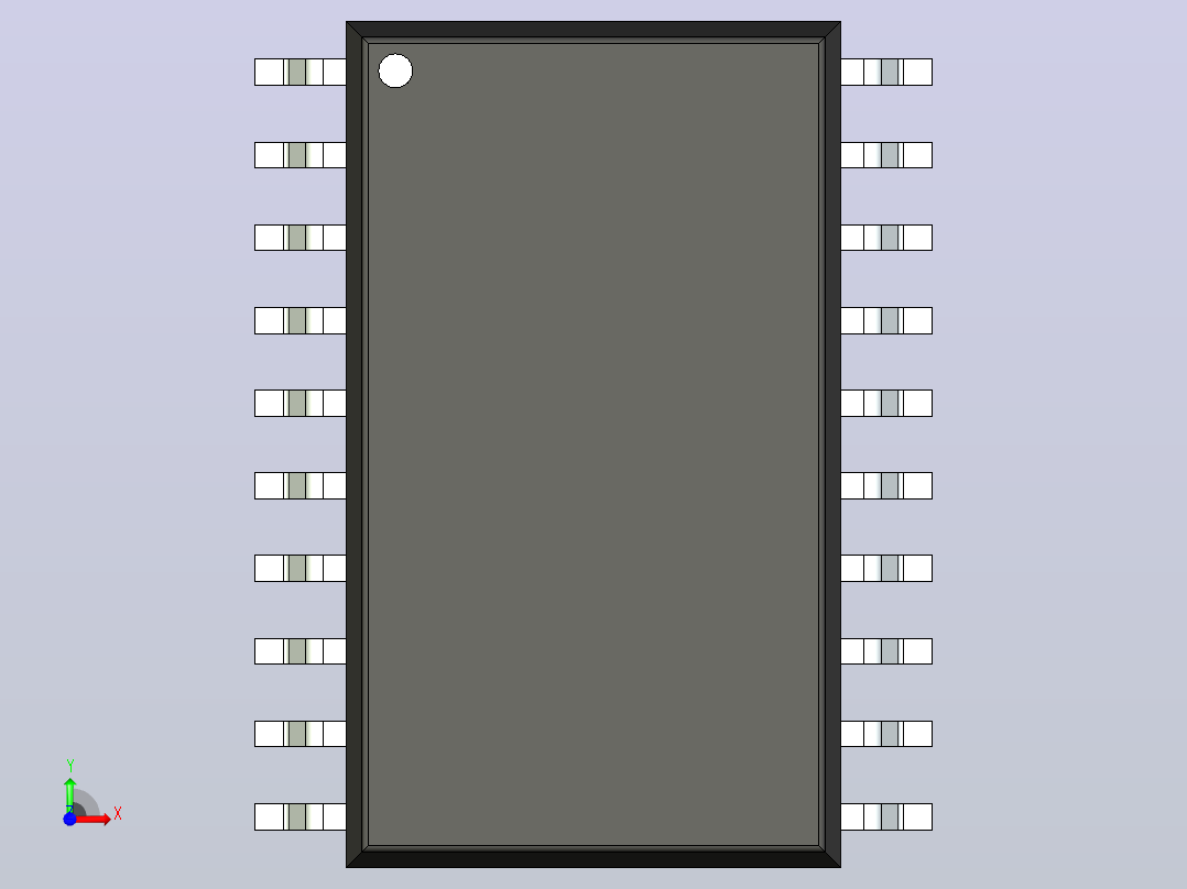106x SOIC 封装（小外形集成电路）SOIC127P1034X267-20N前视图