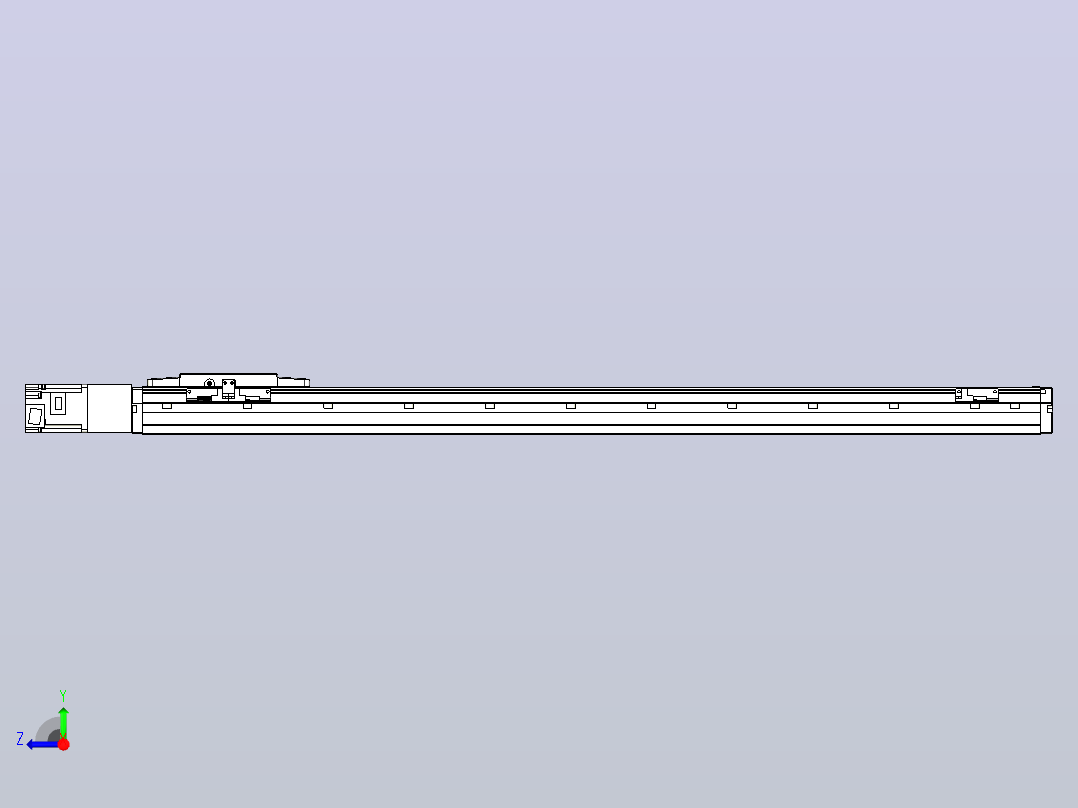 滚珠丝杠直线轴内置导轨TPA-GCR-120-1610C-L900-M-M40-N3右视图