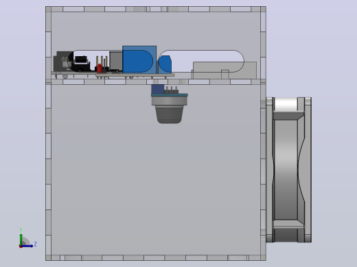 带自动排风的吸烟结构3D数模图纸 Solidworks设计左视缩略图