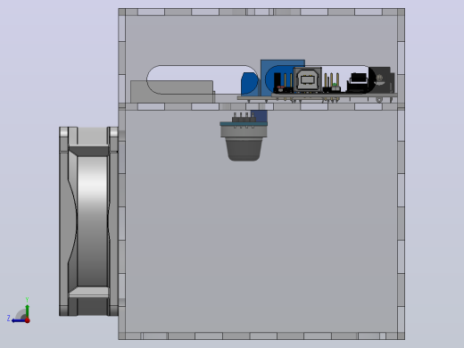 带自动排风的吸烟结构3D数模图纸 Solidworks设计右视缩略图