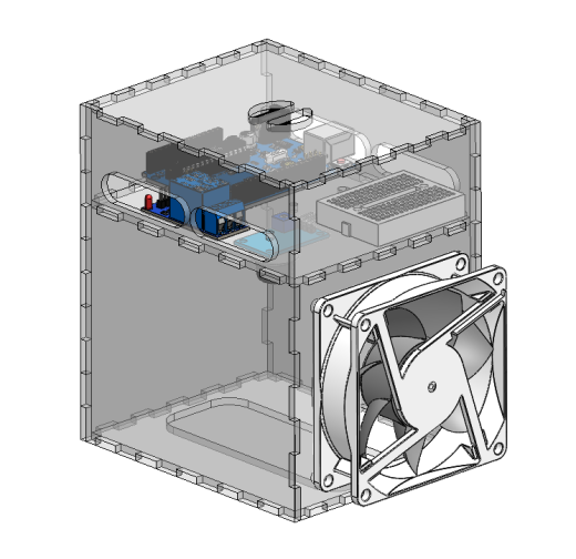 带自动排风的吸烟结构3D数模图纸 Solidworks设计缩略图
