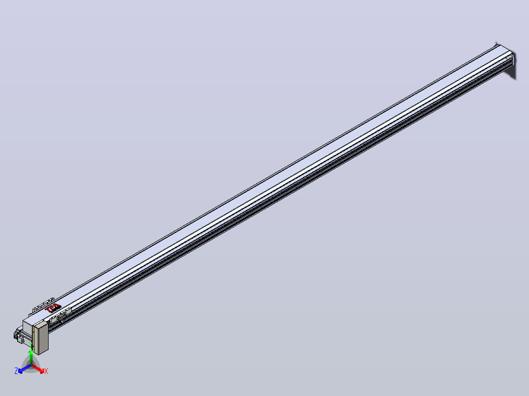 皮带直线轴半封闭可选导轨TPA-HNB-120D-110-L2800-RP-C-P40-N3主视图