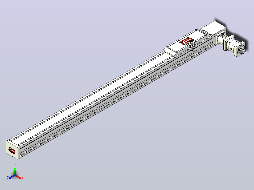 伺服电机集成皮带传动直线执行器TPA-OCB-120-224-L1450-DL-J90-N3主视图