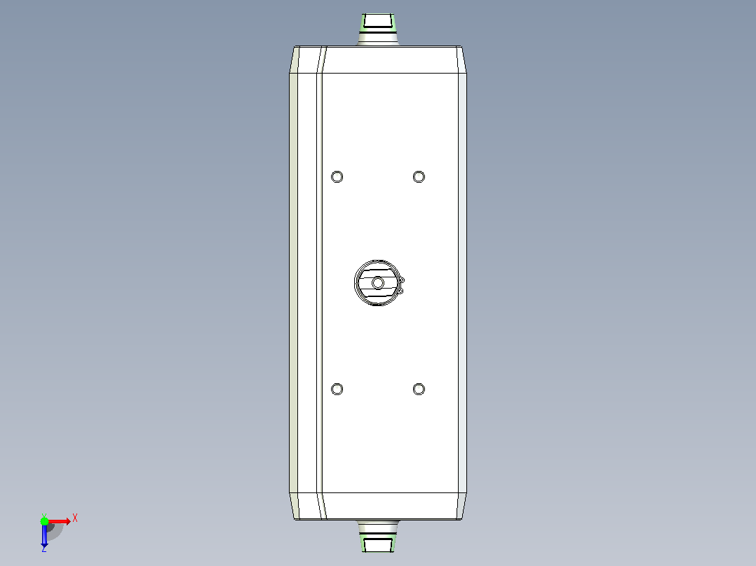 气动执行器-双作用气缸俯视图