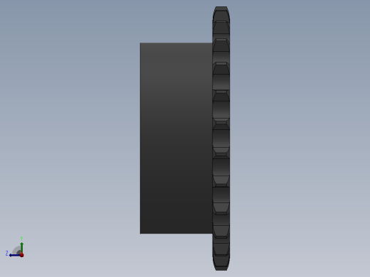 直孔链轮06B型_26-06B-1右视缩略图