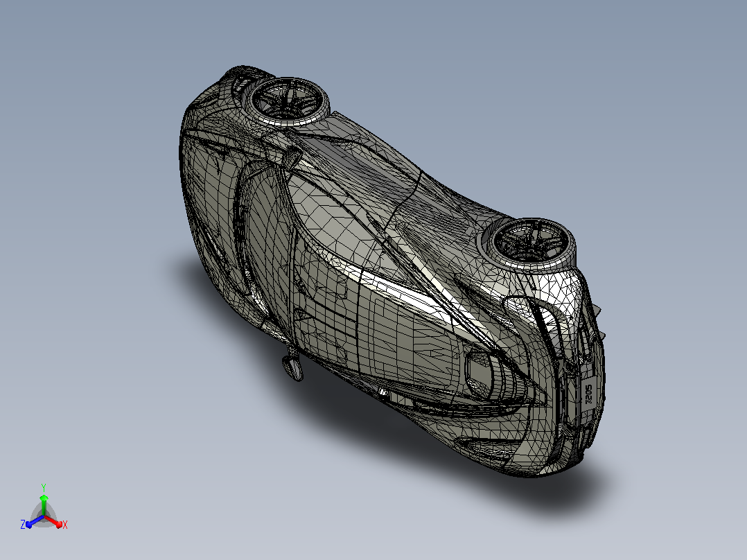 58-迈凯伦 720s 2018 CATIA FBX OBJ WIRE STL主视图