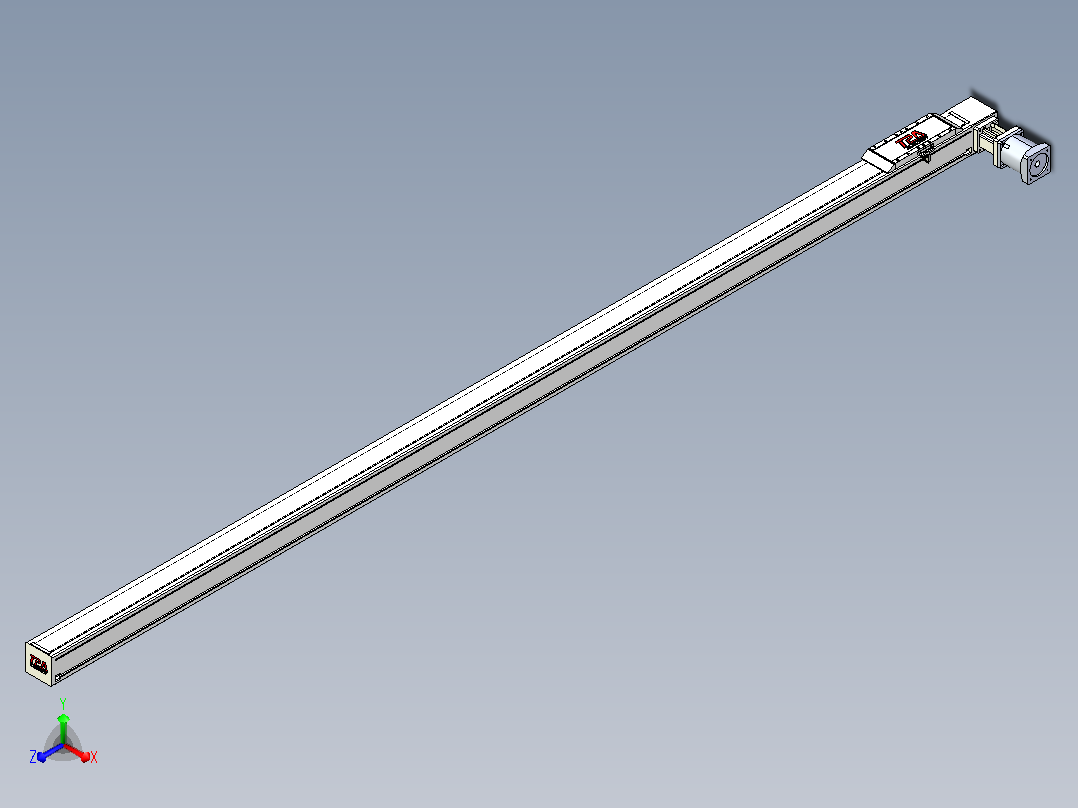 伺服电机集成皮带传动直线执行器TPA-OCB-100-192-L3050-DL-J90-N3主视图