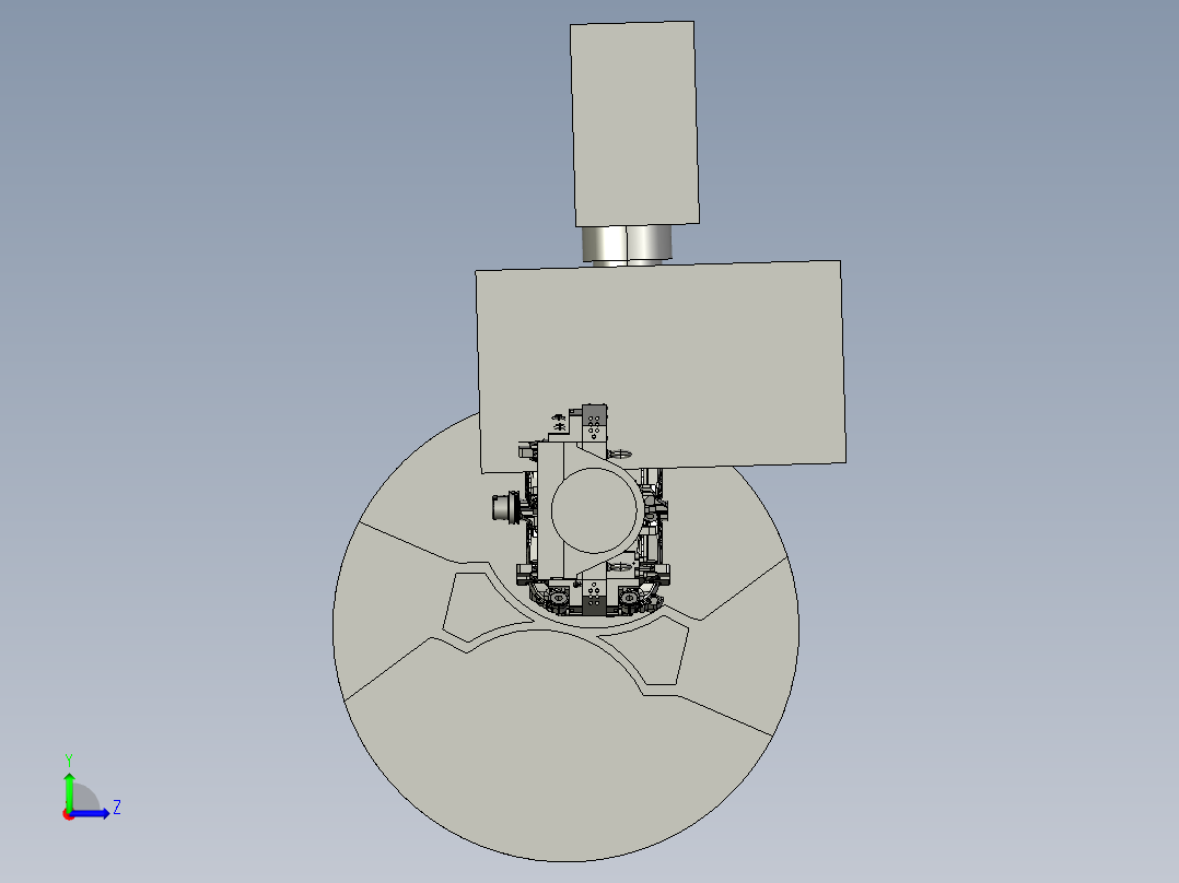 转向节四轴夹具左视图