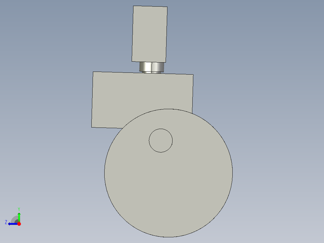 转向节四轴夹具右视图