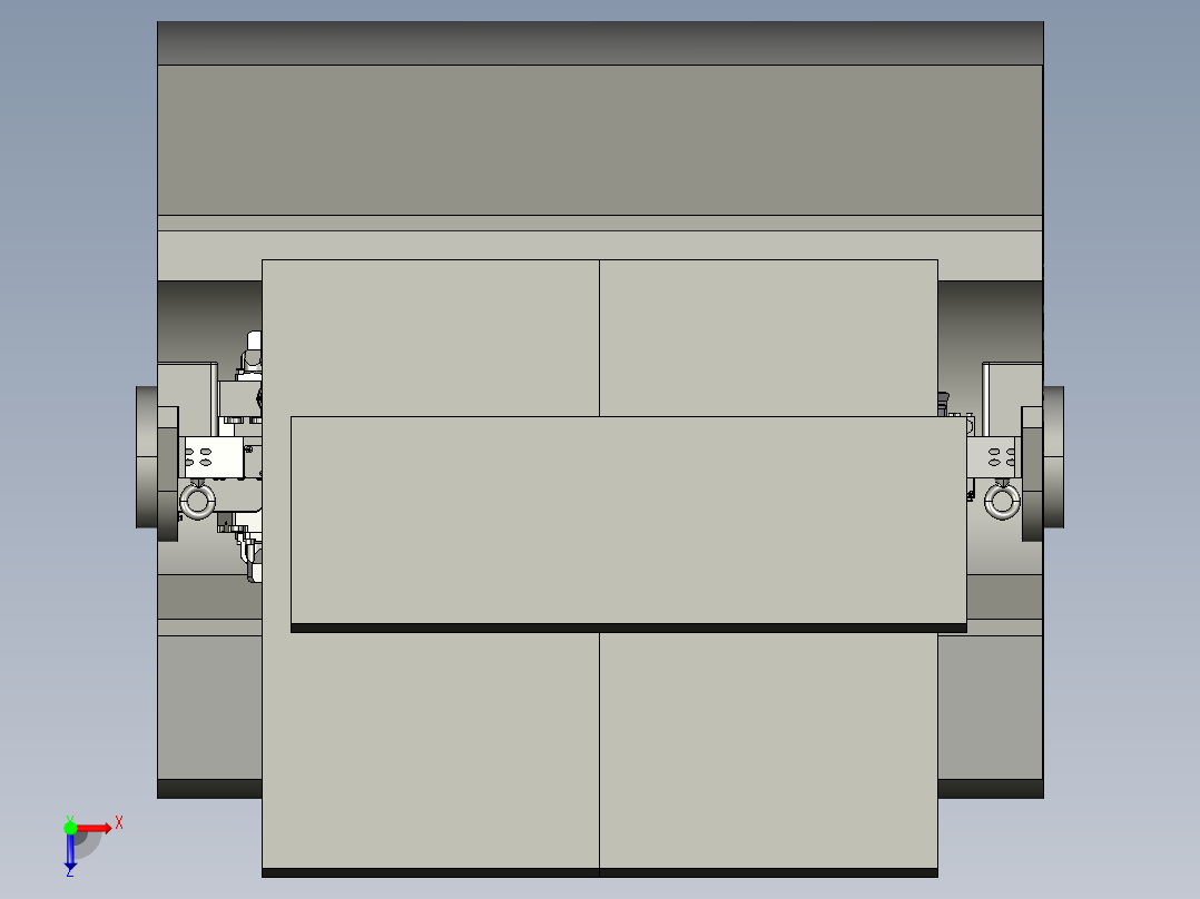 转向节四轴夹具俯视图