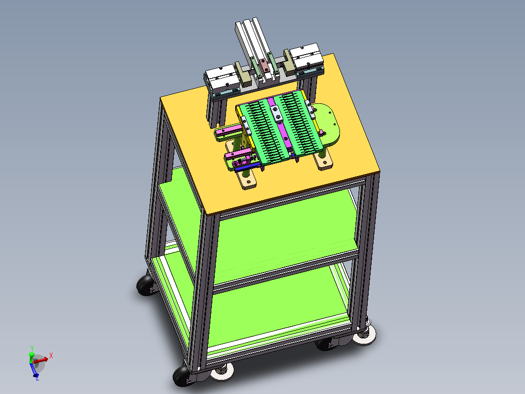 集成模块上料自动切换工装sw18可编辑