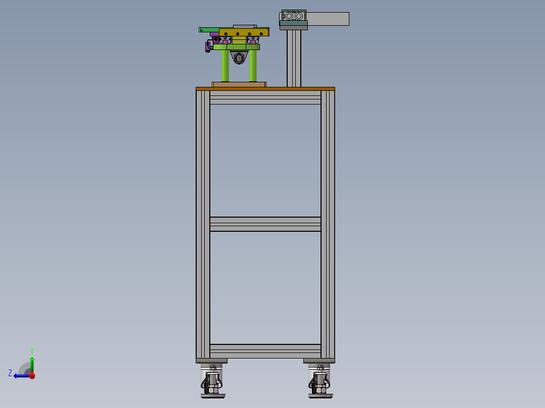集成模块上料自动切换工装sw18可编辑右视图