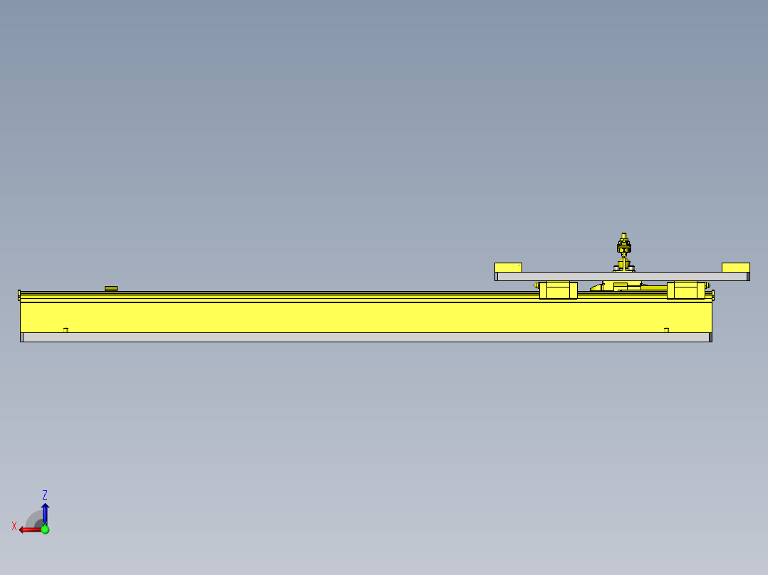 平板玻璃移动组件后视图