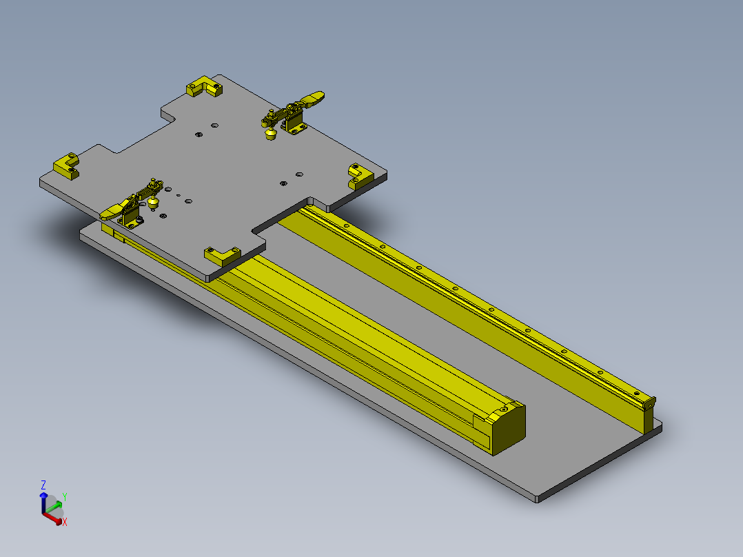 平板玻璃移动组件正等轴测图