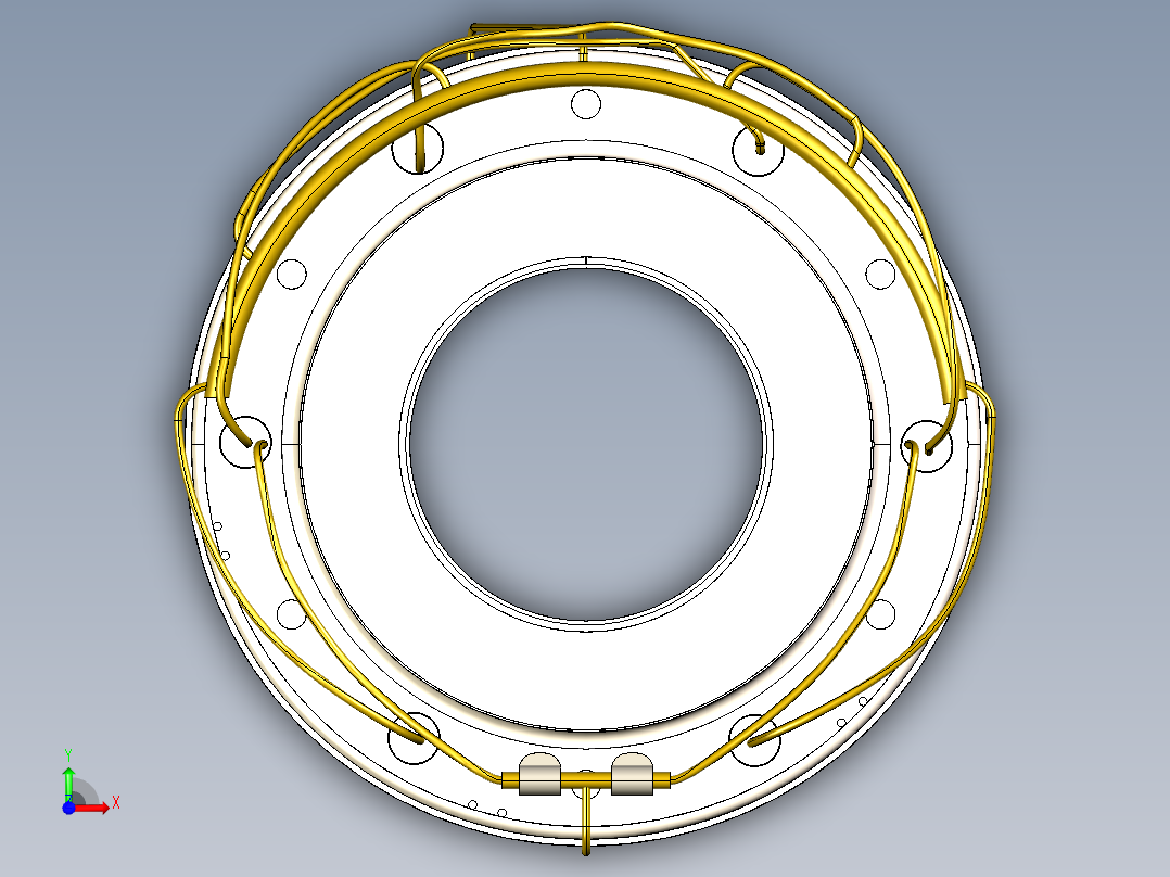 涡轮燃烧机模型前视图