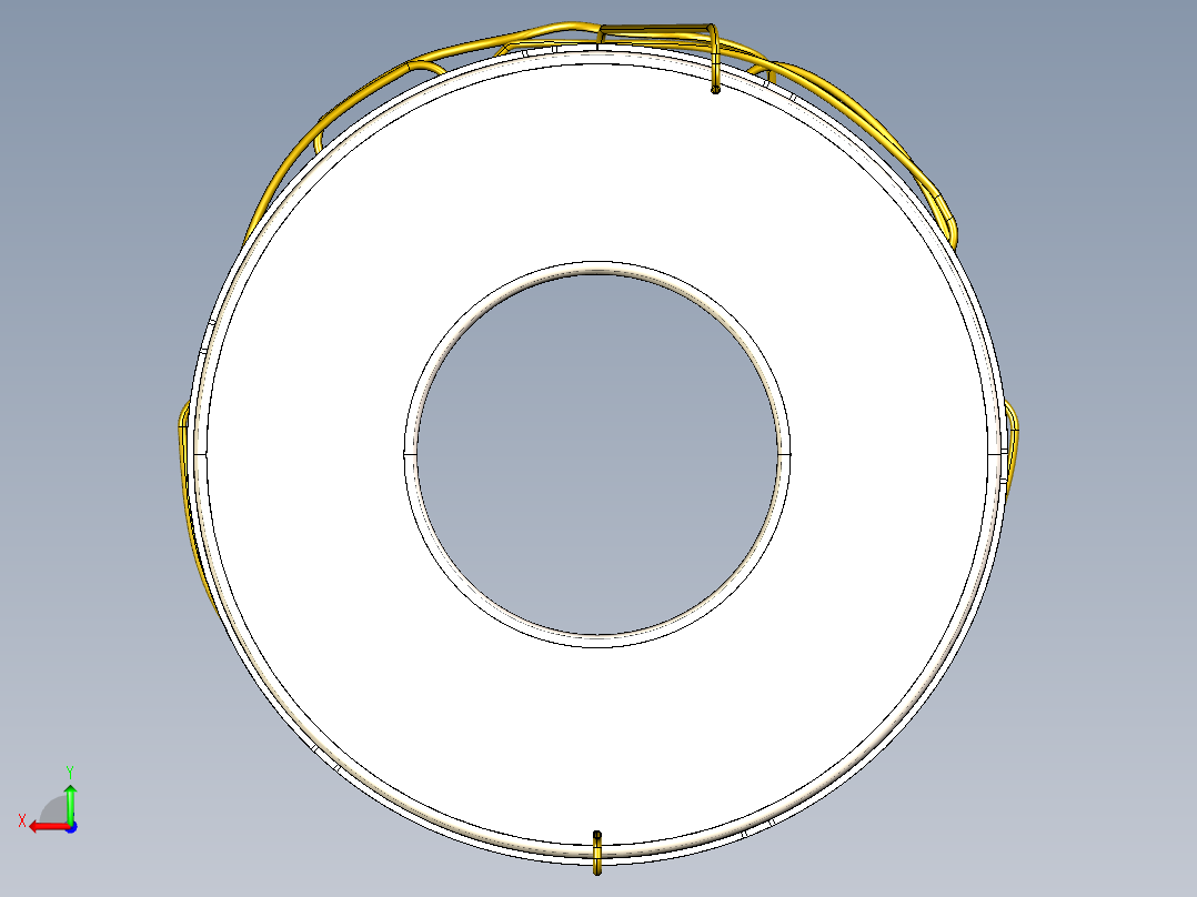 涡轮燃烧机模型后视图