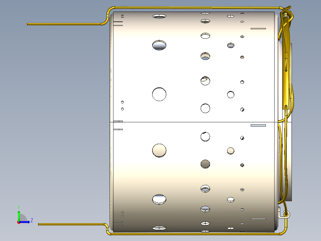 涡轮燃烧机模型左视图