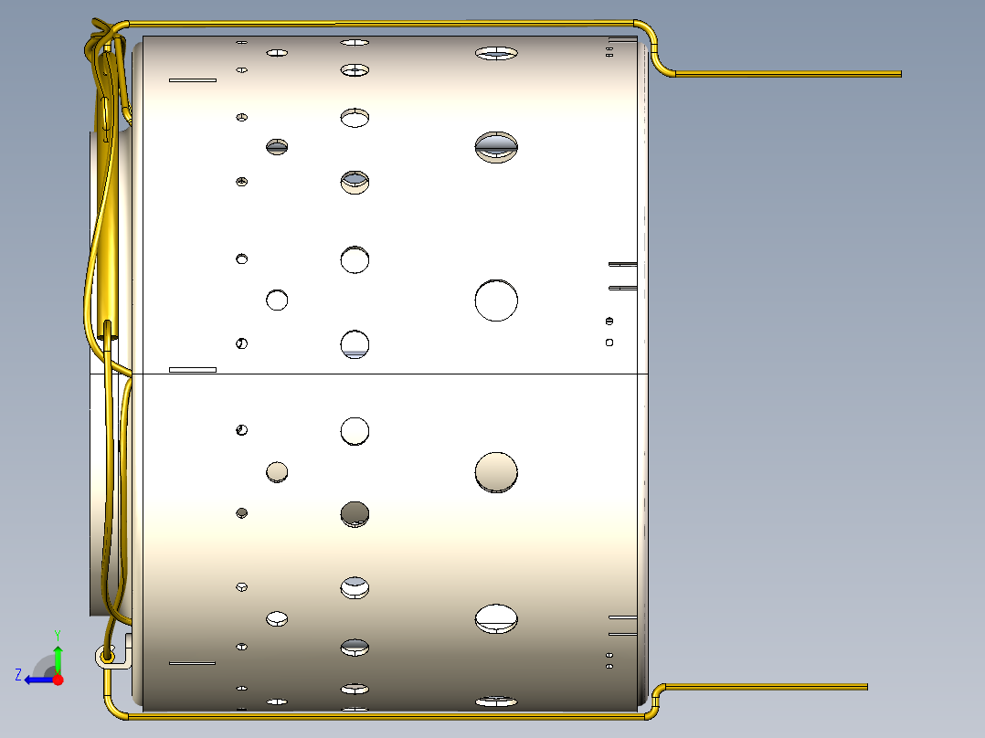 涡轮燃烧机模型右视图