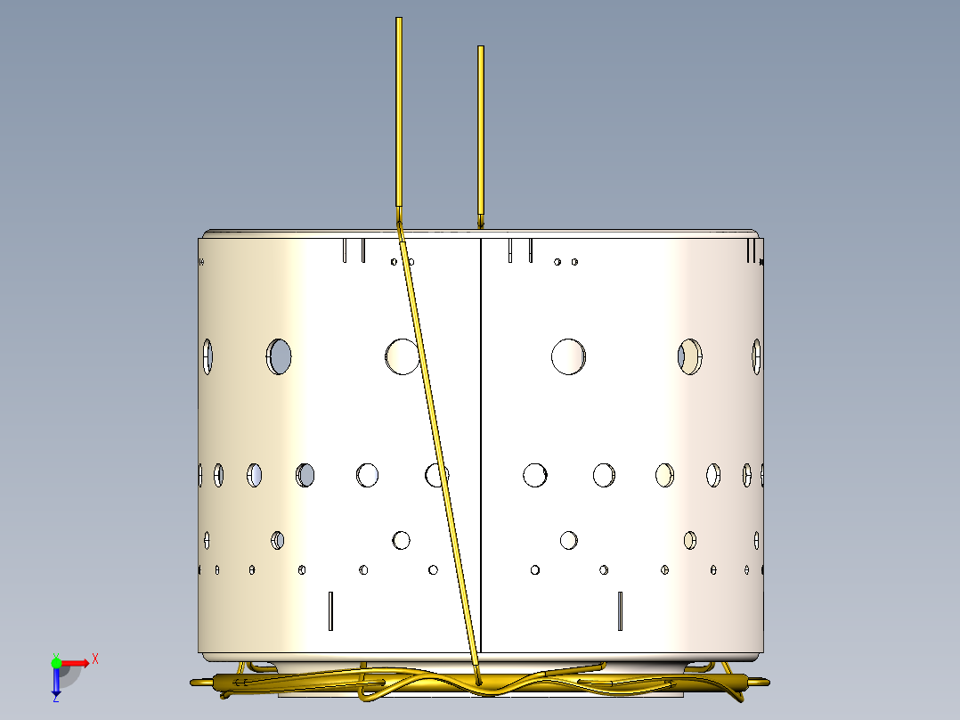 涡轮燃烧机模型俯视图