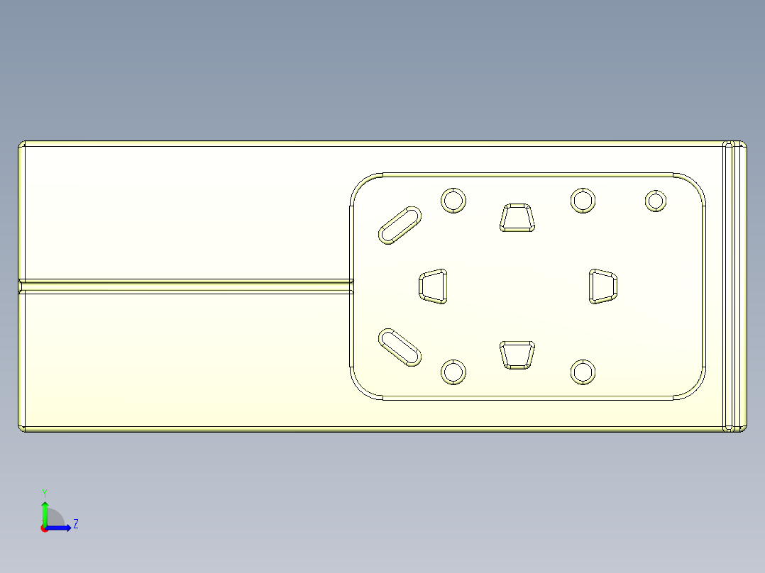 Catia 家庭式音箱模型左视图