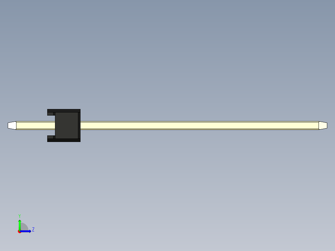 彩色公头100mil（2.54mm）系列-DS1021_black_1x11p_100mil_Type19_rev1.0左视图