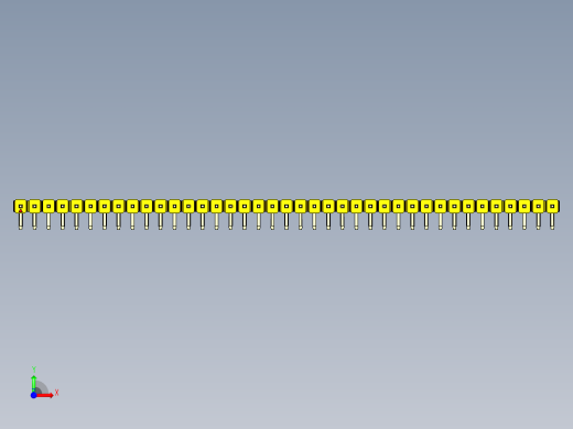 彩色公排针 100mil 2.54mm 系列-DS1022_yellow_1x39p_100mil_TypeD_rev1.0前视缩略图