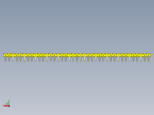 彩色公排针 100mil 2.54mm 系列-DS1022_yellow_1x39p_100mil_TypeD_rev1.0后视缩略图