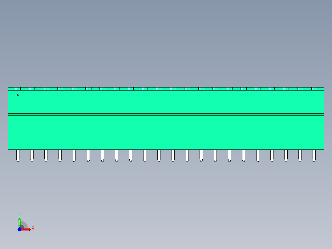 DEGSON 2EDG 系列 5.0mm 可插拔接线端子组-2EDGVH-5.0-44P-14-00AH前视图