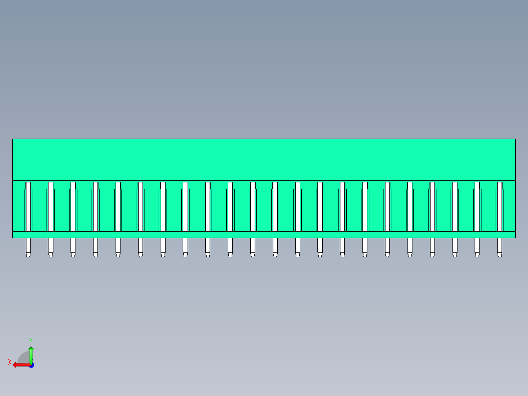 DEGSON 2EDG 系列 5.0mm 可插拔接线端子组-2EDGVH-5.0-44P-14-00AH后视图