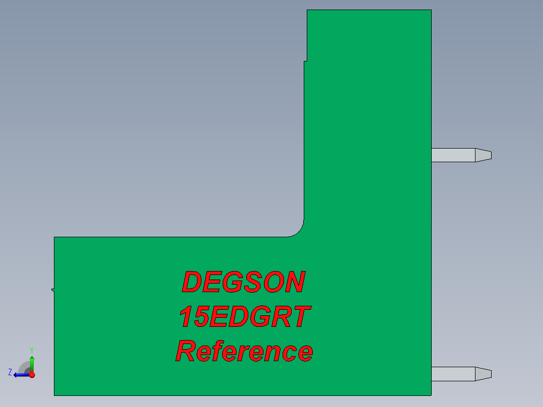 DEGSON 15EDG 系列 3.81mm 插拔式接线端子-15EDGRT-3.81-xxP-14-00AH右视图