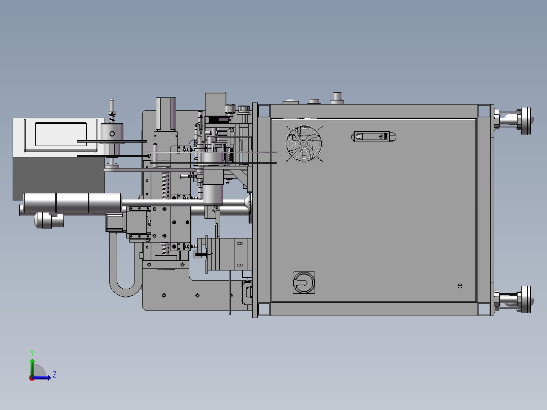 手机屏蔽盖平面度检测编带包装设备左视图