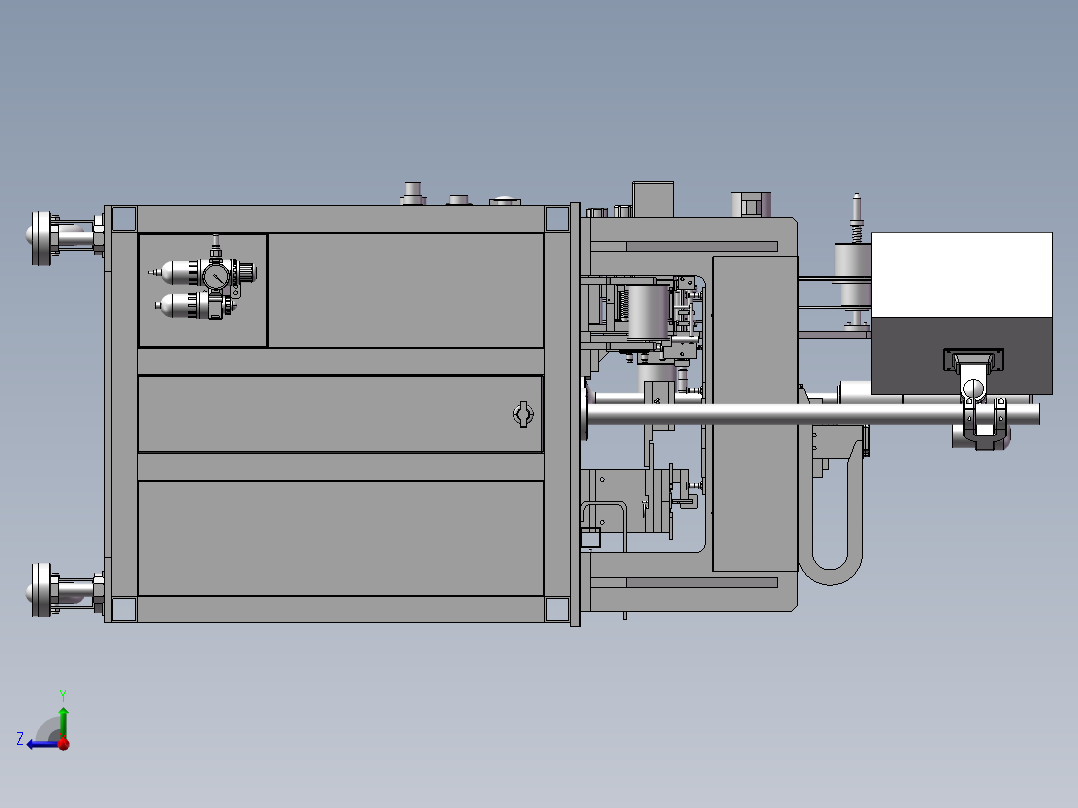 手机屏蔽盖平面度检测编带包装设备右视图