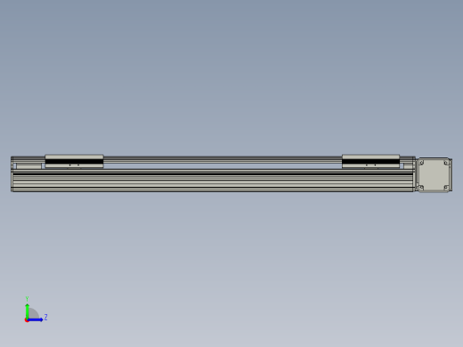 直线模组LHB17-L40-S750-R(B)设计图纸左视缩略图
