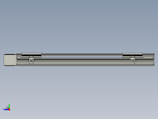 直线模组LHB17-L40-S750-R(B)设计图纸右视缩略图