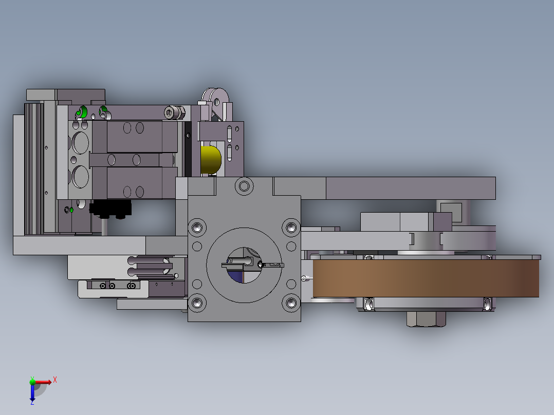 自动贴胶带机构俯视图