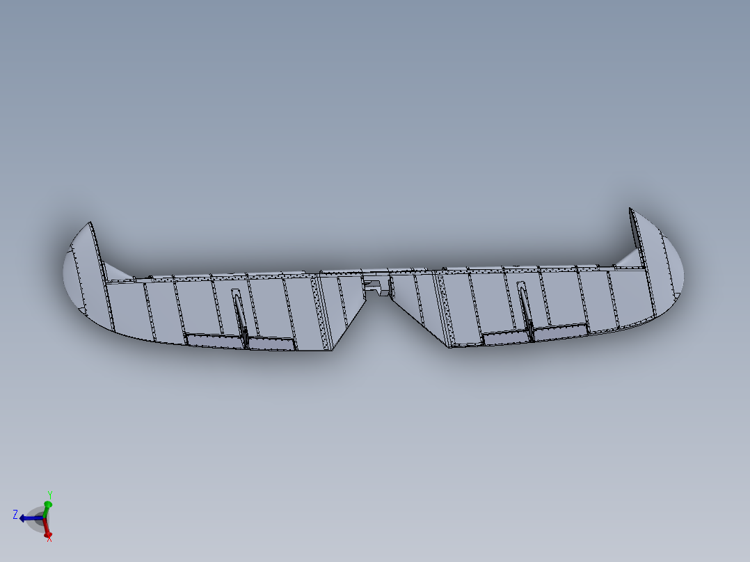升降舵和配平片主视图