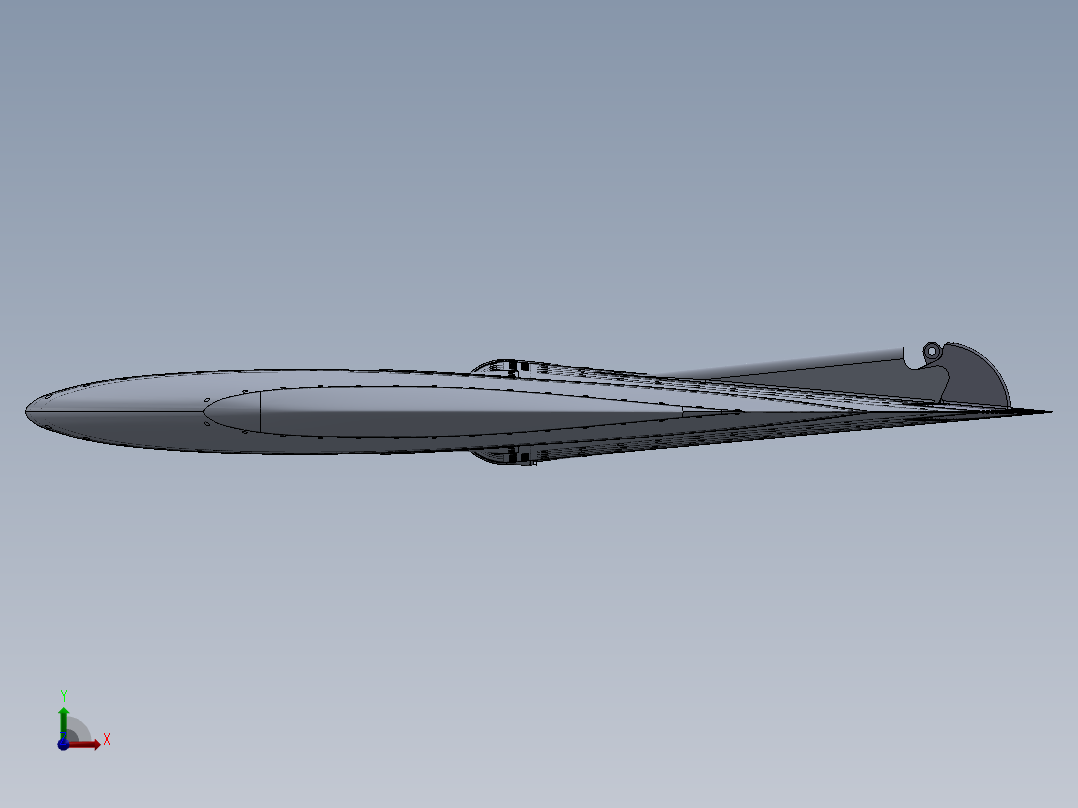 升降舵和配平片前视图