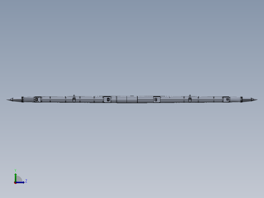 升降舵和配平片左视图