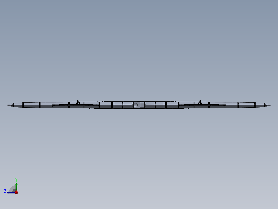 升降舵和配平片右视图
