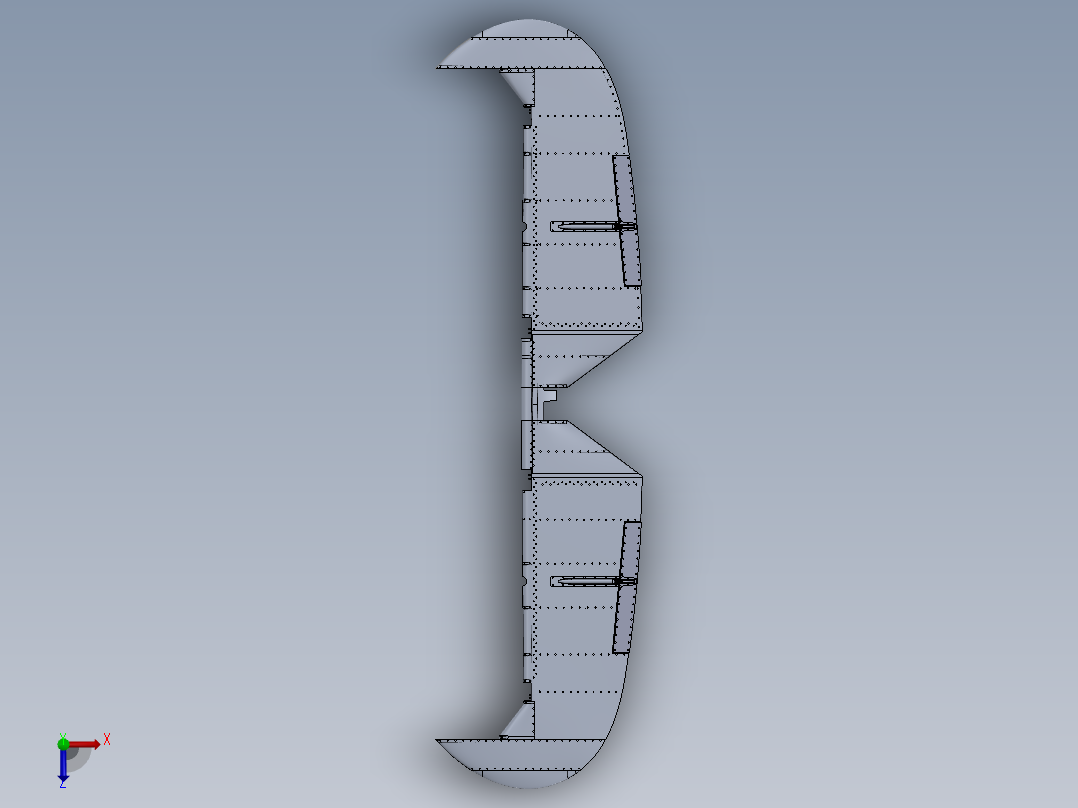 升降舵和配平片俯视图