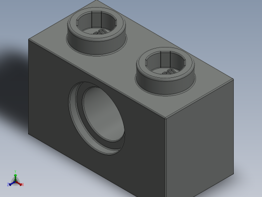 乐高机械组积木（横梁）-370002 Old Grey Technic Brick 1 x 2 with Hole