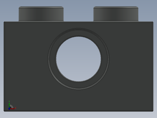 乐高机械组积木（横梁）-370002 Old Grey Technic Brick 1 x 2 with Hole前视缩略图